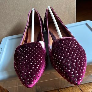 Schultz 9.5 Velvet & Studs Flats